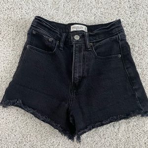 Abercrombie high rise denim shorts